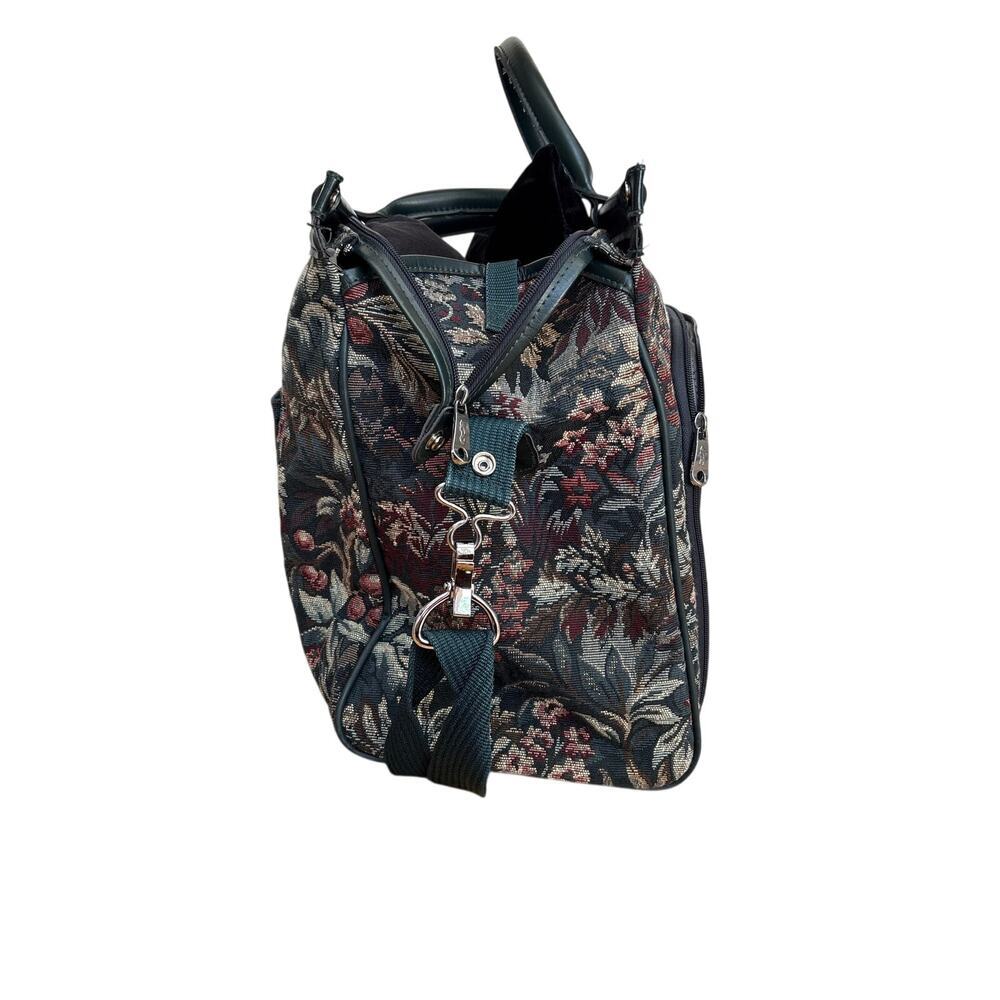 Atlantic Vintage Floral Tapestry Rolling Garment Bag Carry Suiter Travel Luggage - Picture 3 of 16